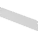 DIGITUS DN-19 BPN-03 – 19 Zoll Blindabdeckplatte 3HE – Blende für Netzwerk- & Serverschränke – Mit Befestigungsmaterial – Stahlblech – Pulverbeschichtet – Grau