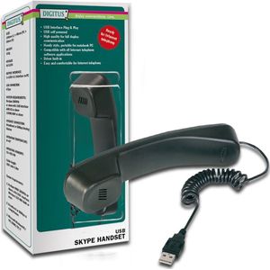 Digitus - DA-70772 - Telefoonhoorn - Zwart - USB - Voor Skype en MSN