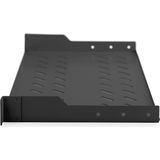 Digitus Rack Tray - Zwart - Staal - 1U Vast Legbord - Laadvermogen 15 kg