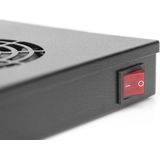 Digitus - Plug-in Ventilator - 2 Ventilatoren - Zwart - Accessoires voor Serverkasten