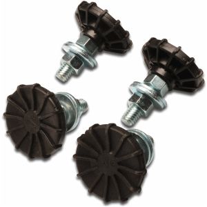 DIGITUS Upgrade voeten voor 19 inch netwerk- en serverkasten van DIGITUS - 4 stuks - 250 kg belasting per voet - pvc-kunststof poten - M10 schroefdraad - zwart