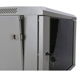 Digitus - 19 12U Wandbehuizing - Staal - IP20 - Vergrendelbare Glasdeur