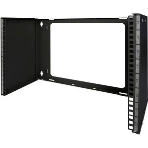 DIGITUS Patchhouder voor wandmontage - 8 UH - 19 inch - in diepte verstelbaar van 225 tot 399 mm - belastbaar tot 15 kg - stapelbaar - niet gemonteerd - zwart