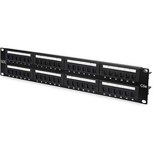 DIGITUS - Patchpaneel - 19 Inch - Cat-5e - 48 RJ45-poorten - Zwart