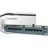DIGITUS - Cat-5e Patchpaneel - 12 Poorten - RJ45 - 10-Inch Rack Mount - Zwart