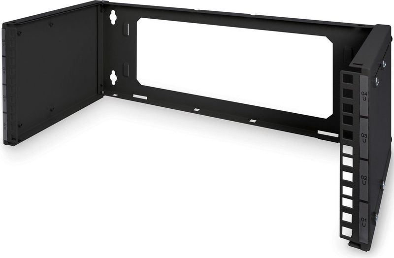 Digitus - Wandmontage Patchhouder - Zwart - 4U - Diepte Verstelbaar