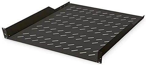 DIGITUS Vast legbord - 19-inch - 2U - Voorbevestiging - Draagvermogen 25 kg - Voor netwerk- en serverkasten - Vanaf 800 mm kastdiepte - Zwart
