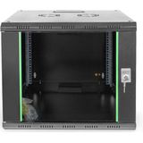 Digitus - DN-19 09U-6/6-SW - Wandkast - Zwart - 9 HE - 19 Inch Rek
