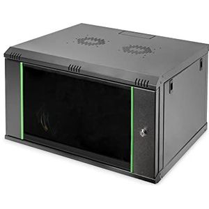 Digitus DN-19 07U-6/6-EC-SW 19inch-wandkast (b x h x d) 600 x 416 x 600 mm 7 HE Zwart, Zwart (mat), Zwart (RAL 9005)