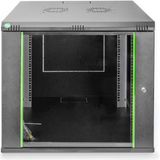 Digitus DN-19 09U-6/6-EC-SW 19inch-wandkast (b x h x d) 600 x 505 x 600 mm 9 HE Zwart, Zwart (mat), Zwart (RAL 9005)