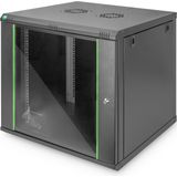 Digitus DN-19 09U-6/6-EC-SW 19inch-wandkast (b x h x d) 600 x 505 x 600 mm 9 HE Zwart, Zwart (mat), Zwart (RAL 9005)
