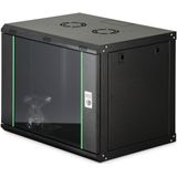 DIGITUS - Netwerkkast - 19 Inch Rack - 9HE - Wandmontage - Zwart