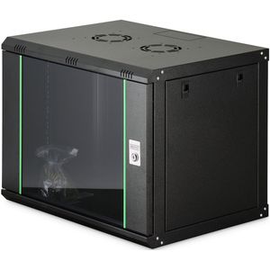 DIGITUS - Netwerkkast - 19 Inch Rack - 9HE - Wandmontage - Zwart