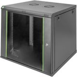 Digitus DN-19 12U-6/6-EC-SW 19inch-wandkast (b x h x d) 600 x 638 x 600 mm 12 HE Zwart, Zwart (mat), Zwart (RAL 9005)