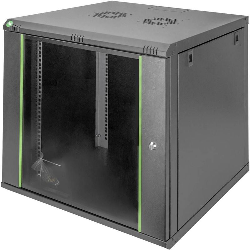 Digitus DN-19 12U-6/6-EC-SW 19inch-wandkast (b x h x d) 600 x 638 x 600 mm 12 HE Zwart, Zwart (mat), Zwart (RAL 9005)