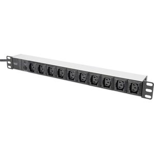 Digitus DN-95404 19 Inch Stekkerdoos Voor Patchkast 1 HE Apparaatcontactdoos C13 10A Zwart