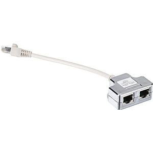 Digitus DN-93904 Patchkabeladapter - Grijs/Zilver - 2x RJ45 Vrouwelijk naar 1x RJ45 Mannelijk
