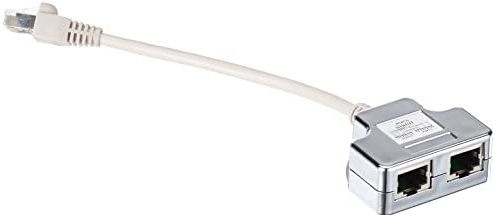 Digitus DN-93904 Patchkabeladapter - Grijs/Zilver - 2x RJ45 Vrouwelijk naar 1x RJ45 Mannelijk
