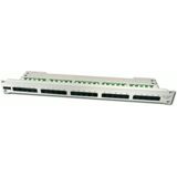 Digitus - 25-KR/G - ISDN-patchpanel - Grijs-wit - 25 Poorten, Behuizing van 1,2 mm Staal