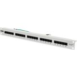 Digitus - 25-KR/G - ISDN-patchpanel - Grijs-wit - 25 Poorten, Behuizing van 1,2 mm Staal