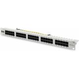 DIGITUS Patch Panel - 19-inch - Cat-3 - Voor ISDN - 50-poorts RJ45 - Niet afgeschermd - Patchpaneel - Rack-mount 1U - Grijs