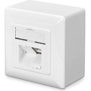 DIGITUS DN-9006-N Professional Cat.6 universele netwerkdoos, 2x RJ-poort, afgeschermd, constructie, 1 Gbit Ethernet-netwerk, kleur zuiver wit