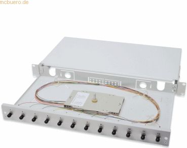 Digitus - Pull-out Glasvezel Splice Box - 1U - Grijs - Incl. 6x SC Duplex