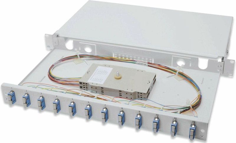 Digitus - Fiber Optsplice Box - Hubs & Switches - Staal - Tot 12 SC-DX-aansluitingen