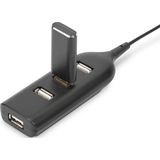 Digitus 4-poorts USB hub - USB2.0 - 0,30 meter