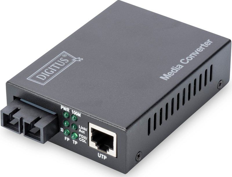 Digitus - Fast Ethernet Media Converter - Data Converter - SC - 10/100Base-TX naar 100Base-FX