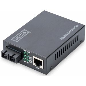 Digitus - Dn-82021-1 - Glasvezelconverter - Fast Ethernet - Singlemode SC-connector - 1310nm - Tot 20km