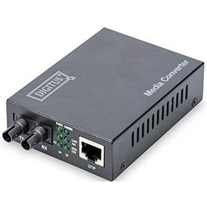 Digitus Gigabit mediaconverter 10/100/1000Base-T naar 1000Base-SX Incl. voeding ST-aansluiting, Data converter