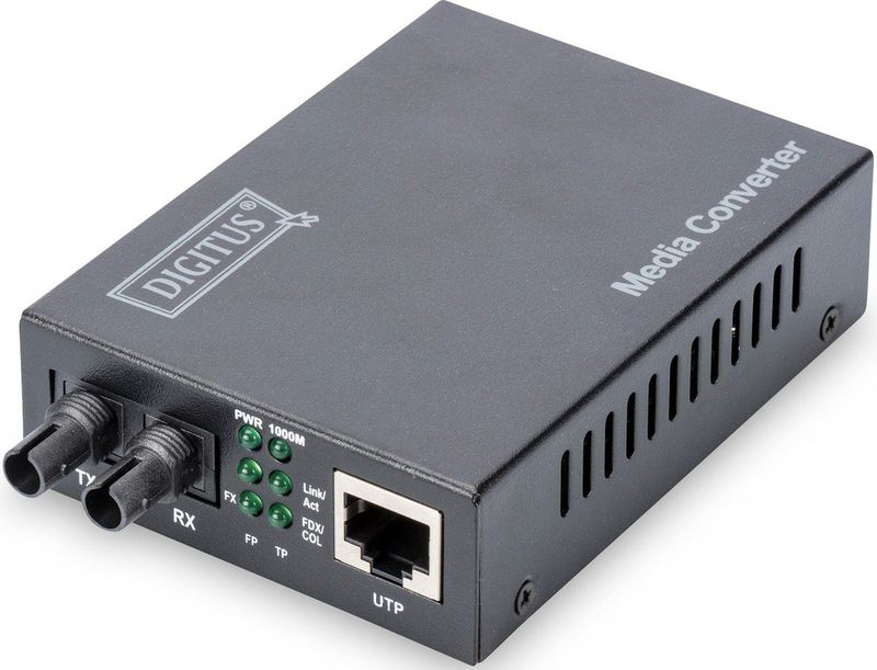 Digitus - DN-82110-1 - Gigabit Media Converter - Multimode ST - Inclusief Voeding