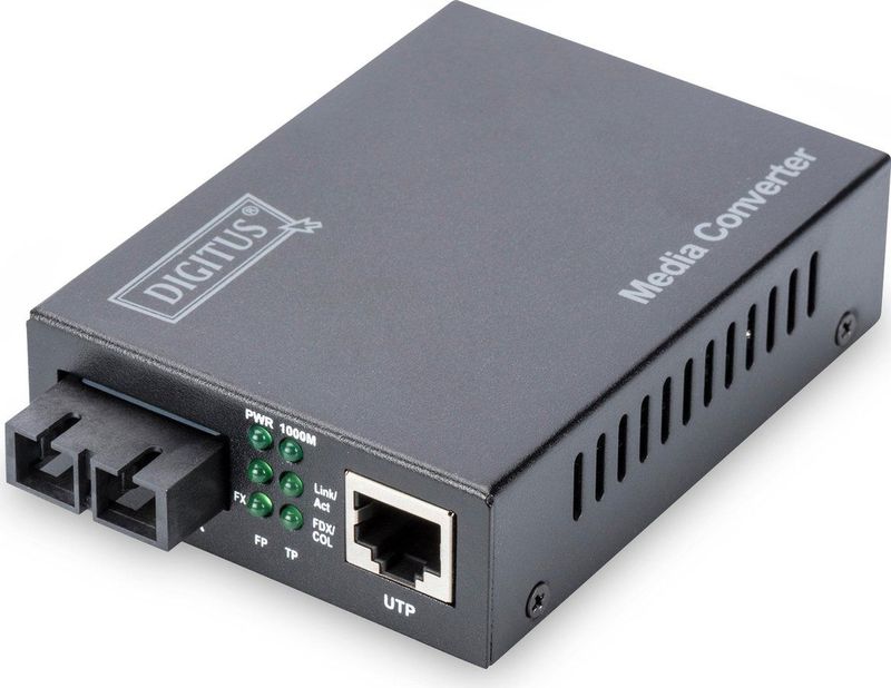 Digitus - Gigabit Ethernet Converter - Data Converter - Zwart - Glasvezel