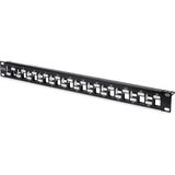 DIGITUS - Patch Panel - Modulair - 19-inch - 24-poorts - Afgeschermd - Zwart