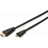 Assmann DIGITUS HDMI Anschlusskabel Typ C-A St/St 3.0m UltraHD schwarz