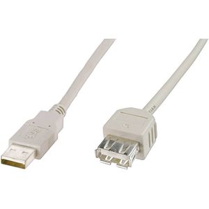 Digitus USB 2.0 Verlängerungskabel Type A -A St/Bu 1.8m,beige
