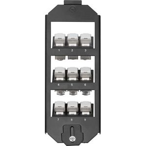 DIGITUS - Vloertankhouder - Zwart - Metaal - Voor 9 Keystone-modules