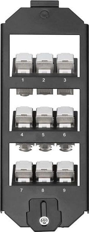 DIGITUS - Vloertankhouder - Zwart - Metaal - Voor 9 Keystone-modules