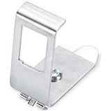 DIGITUS - DIN-rail Adapter - 1 Poort - Gehoekt - Roestvrij Staal - Zilverkleurig
