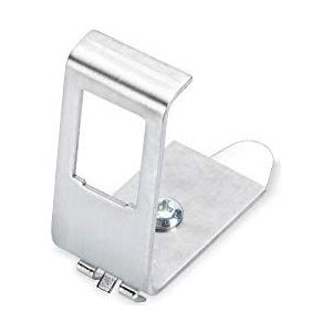 DIGITUS - DIN-rail Adapter - 1 Poort - Gehoekt - Roestvrij Staal - Zilverkleurig