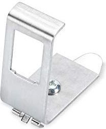 DIGITUS - DIN-rail Adapter - 1 Poort - Gehoekt - Roestvrij Staal - Zilverkleurig