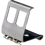 DIGITUS - Hutrail Adapter - Keystone-modules - Roestvrij Staal - 2 Poorten - 45° Hoek