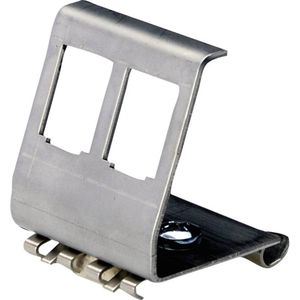 DIGITUS - Hutrail Adapter - Keystone-modules - Roestvrij Staal - 2 Poorten - 45° Hoek