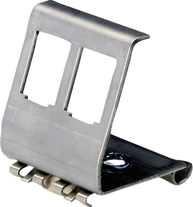 DIGITUS - Hutrail Adapter - Keystone-modules - Roestvrij Staal - 2 Poorten - 45° Hoek