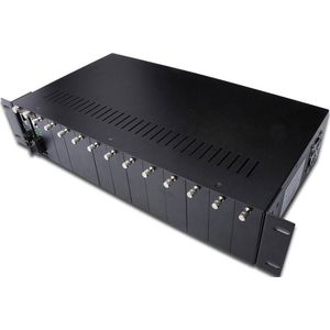 Digitus - DN-82x1x - Mediaconverter Chassis - Zwart - Voor maximaal 14 mediaconverters