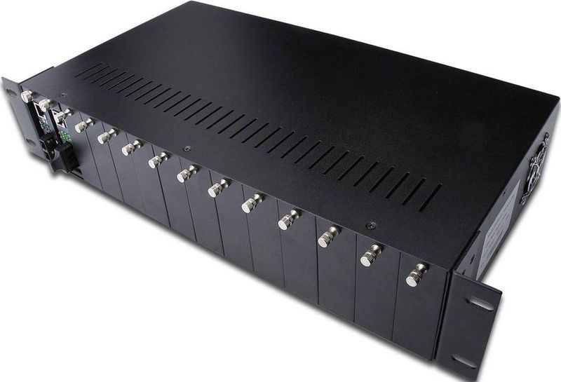 Digitus - DN-82x1x - Mediaconverter Chassis - Zwart - Voor maximaal 14 mediaconverters