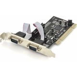 DIGITUS - IO-kaart - PCI - Seriële Interfacekaart - 2-poort DSUB-9 - Chipset MCS9865