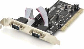 DIGITUS - IO-kaart - PCI - Seriële Interfacekaart - 2-poort DSUB-9 - Chipset MCS9865