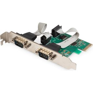 Digitus - Seriële I/O Kaart - 2 x DB9 M - PCI Express - ASIX99100